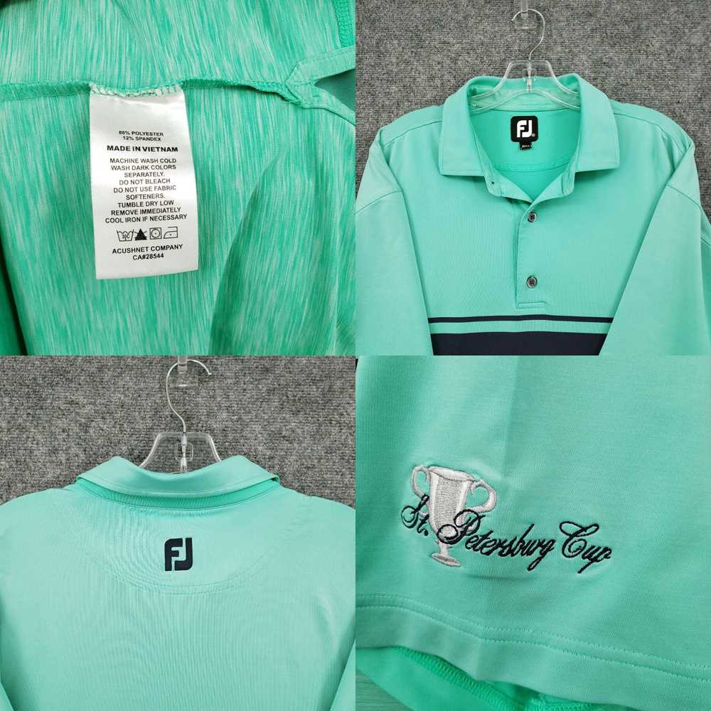 Footjoy Footjoy Polo Shirt Men XXL 2XL Green Stri… - image 4