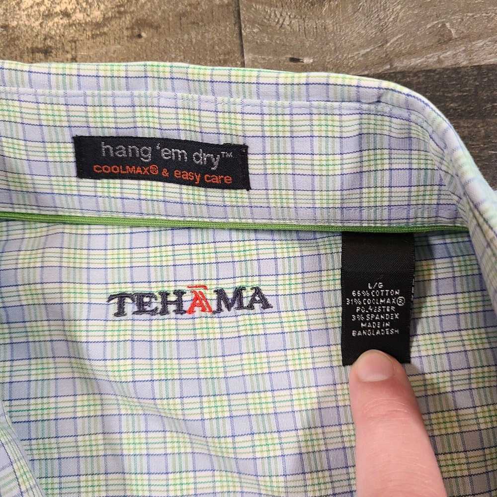 Vintage Tehama Shirt Mens L Large Button-Down Blu… - image 3