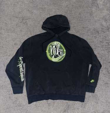 Nike × Vintage Y2K Nike Hoodie Black Sweatshirt A… - image 1