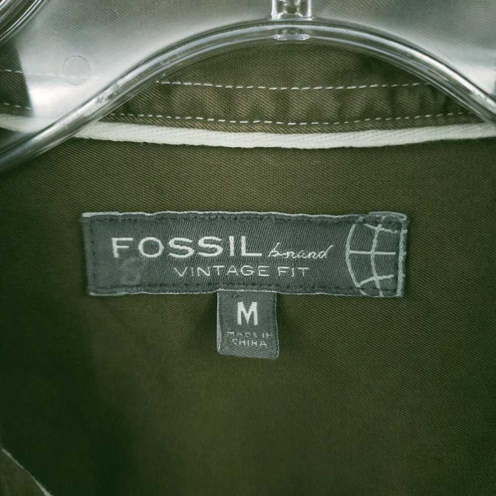 Fossil Fossil Shirt Men M Medium Button-Up Green … - image 3