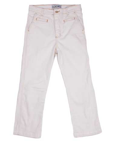 Loewe LOEWE WHITE COTTON FISHERMAN JEANS