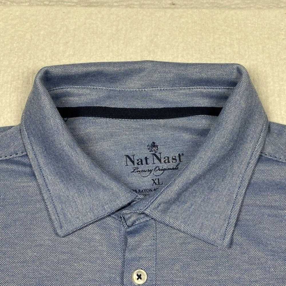 Nat Nast Nat Nast Polo Shirt Mens XL Blue Short S… - image 3