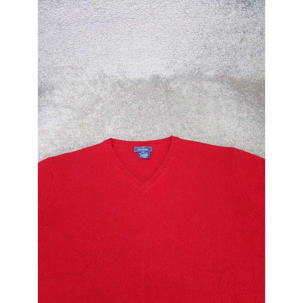 Vintage Faconnable Sweater Mens Xl V Neck Wool Bl… - image 2