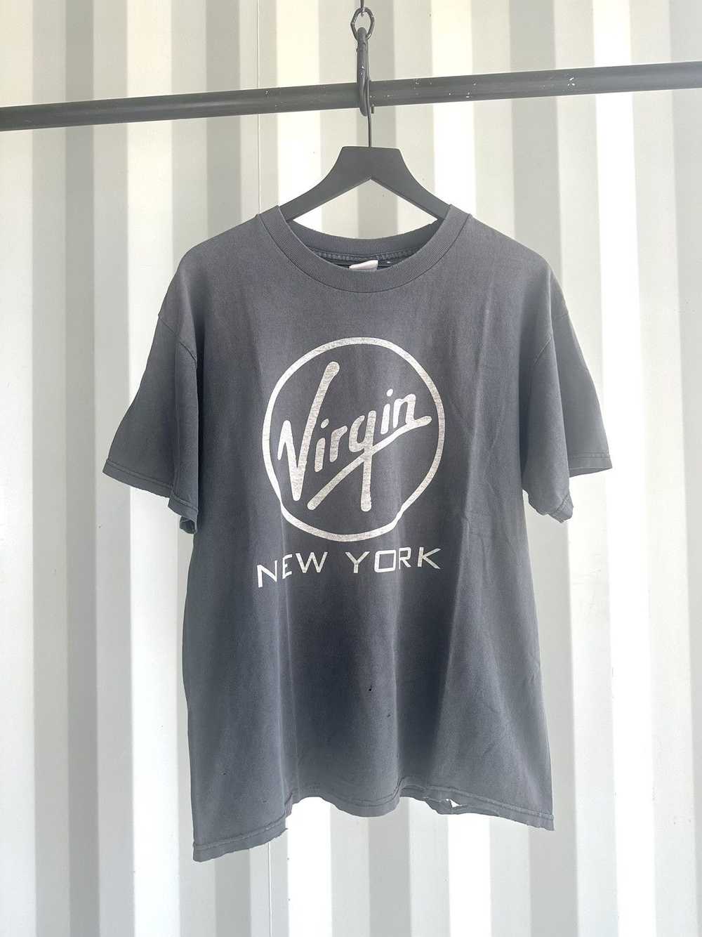 Vintage Virgin New York Sun Faded Shirt Distresse… - image 1