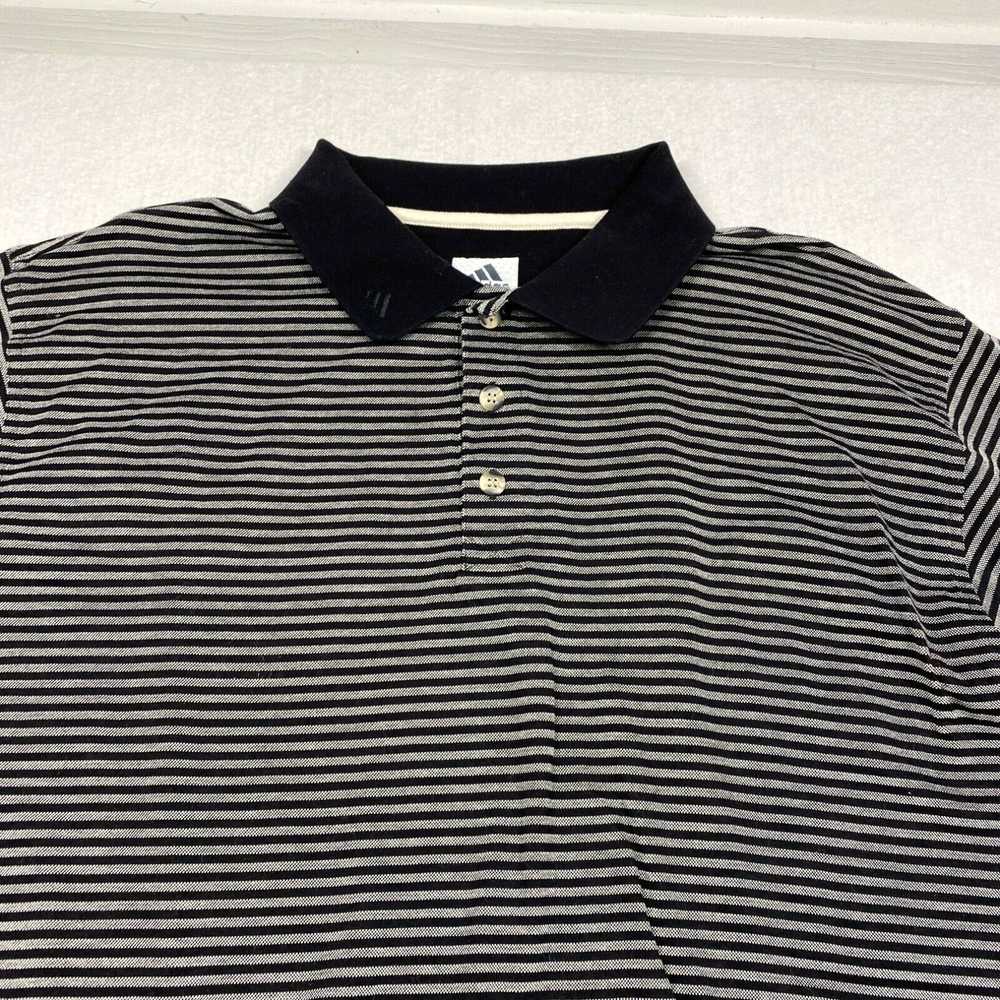 Adidas Adidas Polo Shirt Mens Large Black Striped… - image 2