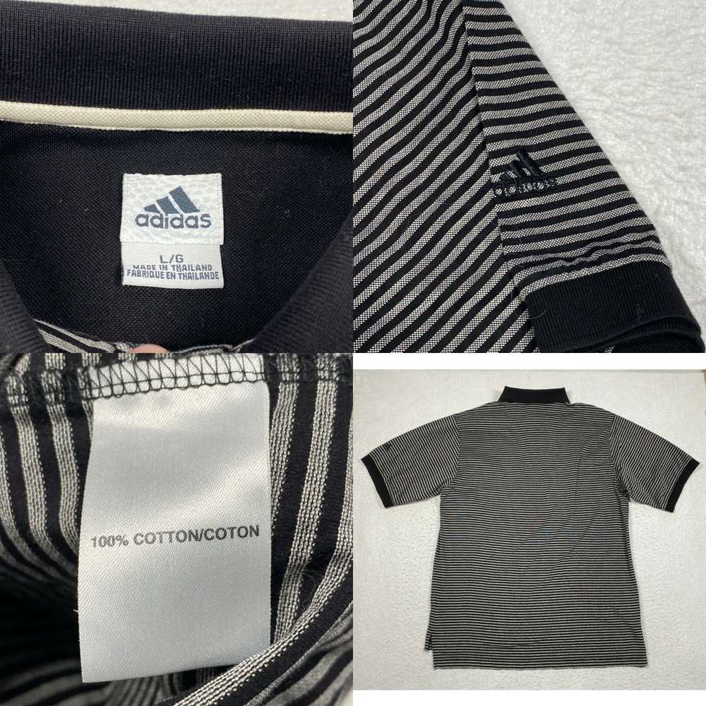 Adidas Adidas Polo Shirt Mens Large Black Striped… - image 4