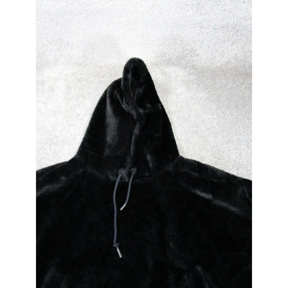 Zara Zara Hoodie Womens Small Black Sherpa Fleece… - image 2