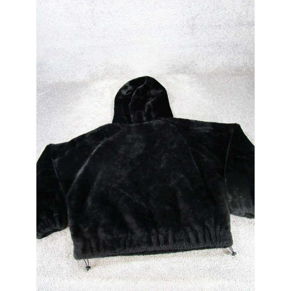 Zara Zara Hoodie Womens Small Black Sherpa Fleece… - image 3