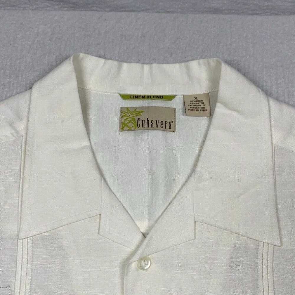 Cubavera Cubavera Shirt Mens XL White Ivory Butto… - image 3