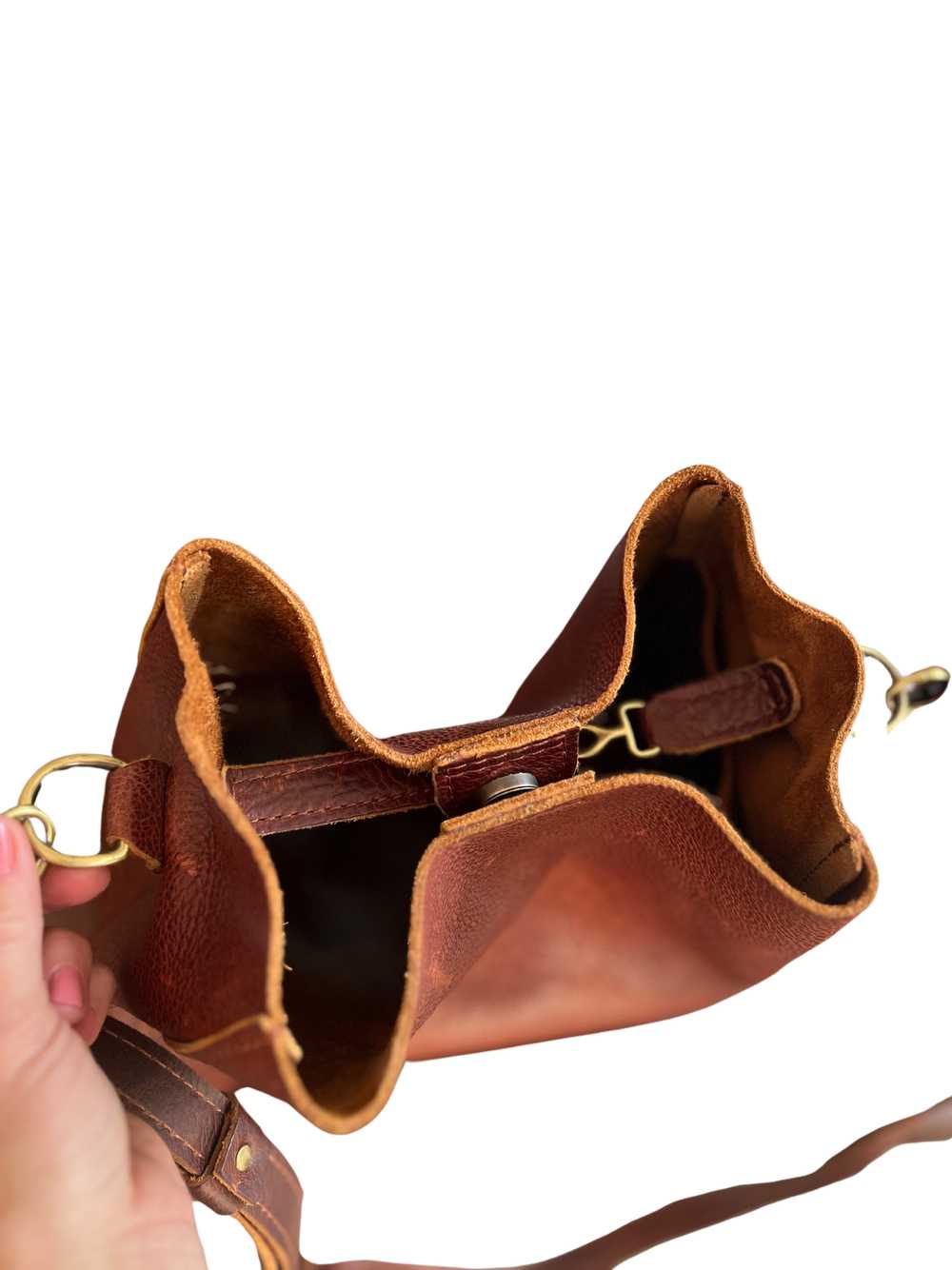 Portland Leather Butterfly Bucket Bag - image 5