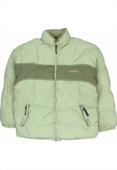 Vintage 90's Colombia Puffer Jacket Spellout Zip U