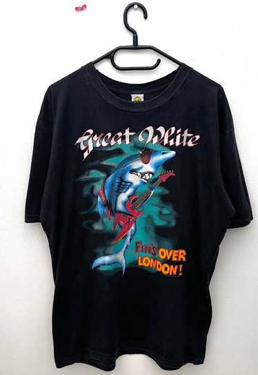 Vintage great white 1987 London marquee black T-sh