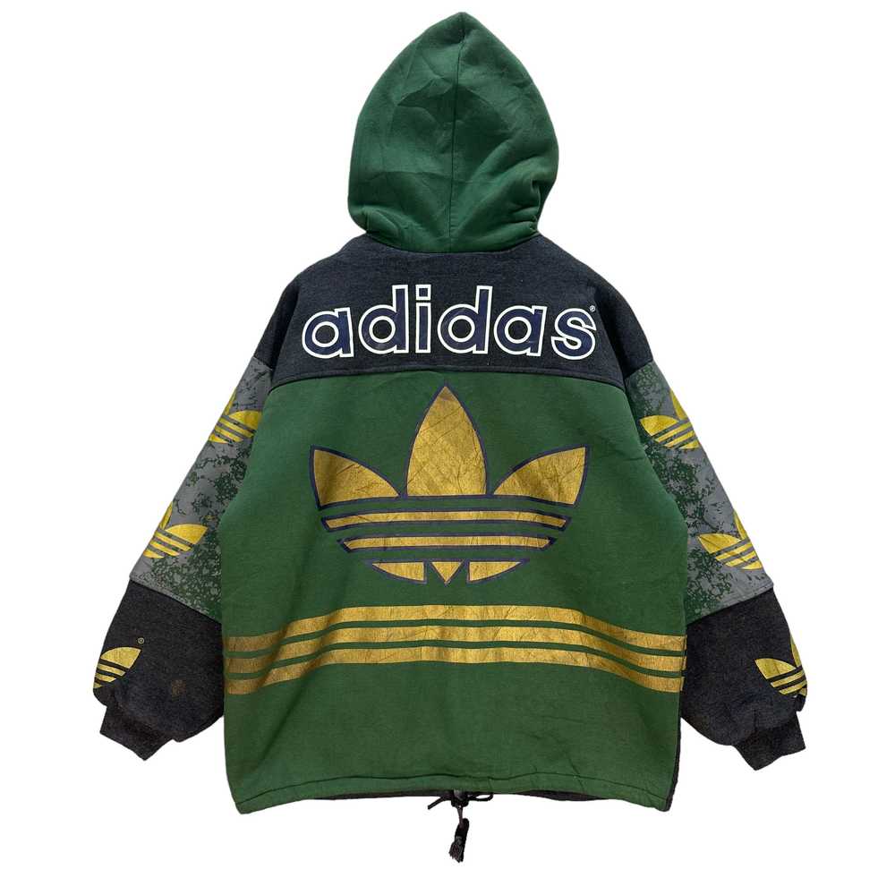 90's ADIDAS TREFOIL BIG LOGO SHERPA HOODIES #8199… - image 11