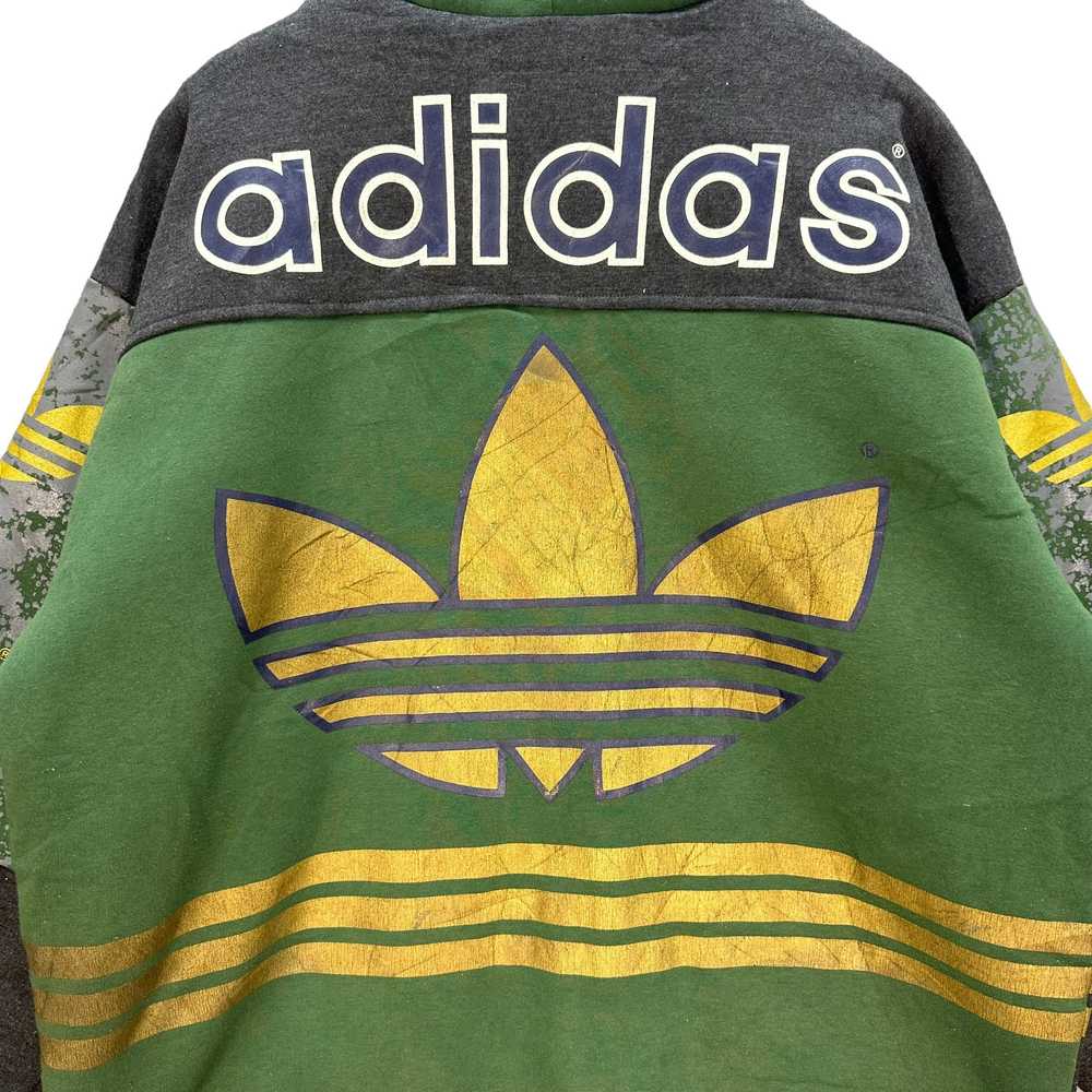 90's ADIDAS TREFOIL BIG LOGO SHERPA HOODIES #8199… - image 12