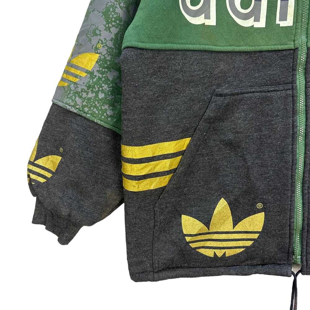 90's ADIDAS TREFOIL BIG LOGO SHERPA HOODIES #8199… - image 4