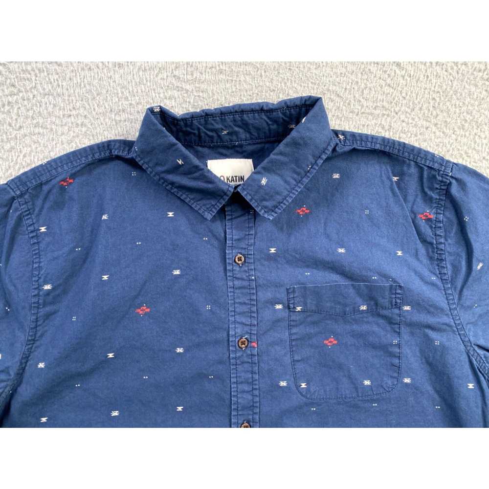 Katin Katin Shirt Mens Large Blue Cotton Button U… - image 2