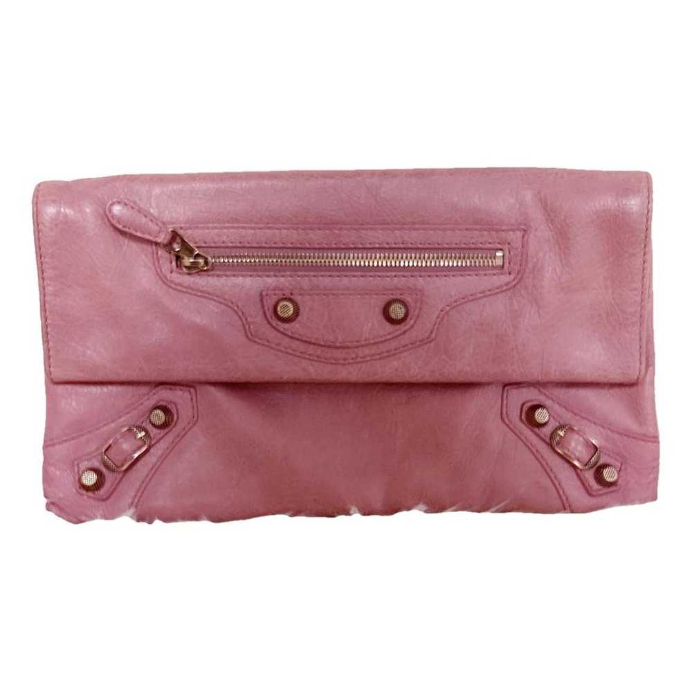 Balenciaga Envelop leather clutch bag - image 1