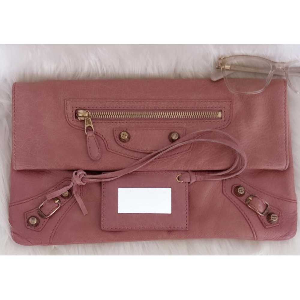 Balenciaga Envelop leather clutch bag - image 3