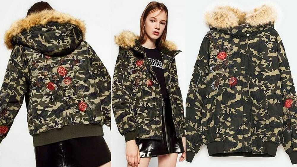 Streetwear × Zara Zara Camouflage Floral Embroide… - image 2