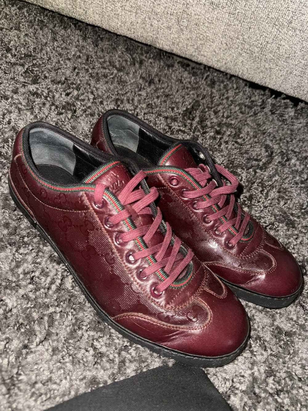 Gucci Gucci low burgundy Trainers - image 4