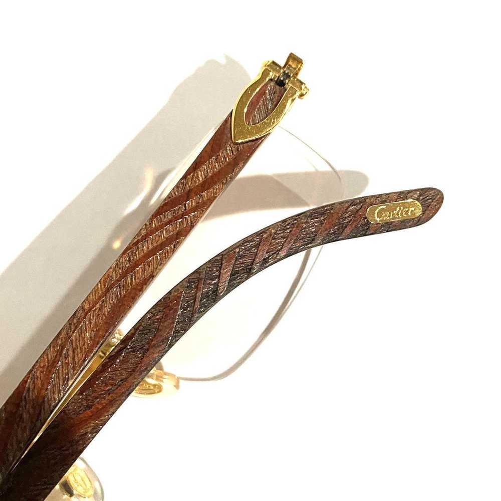 Cartier CARTIER ZEBRA WOOD GOLD C DECOR VINTAGE F… - image 8