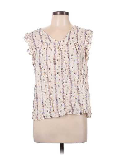 Como Vintage Women Ivory Sleeveless Blouse L