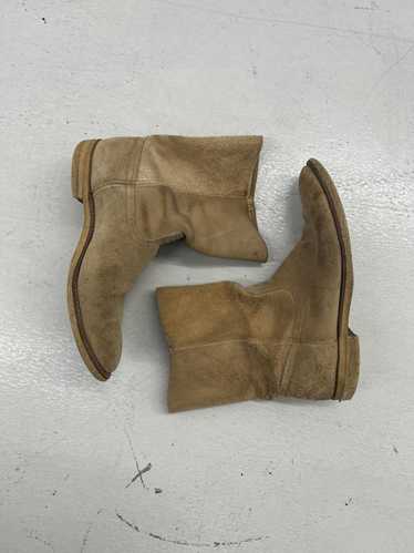 Designer Vintage Tan Suede Ankle Boots