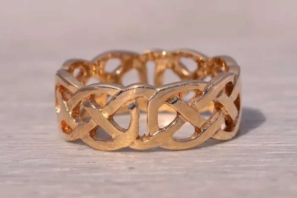 Sol D'or Signed Yellow Gold Irish Made Celtic Kno… - image 2