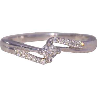 Natural Diamond Ring in White Gold