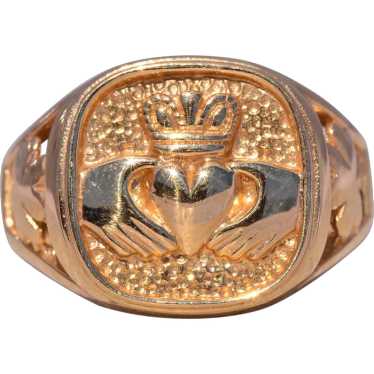 Claddagh Ring by Sol D' Or in 14 Karat Yellow Gold - image 1