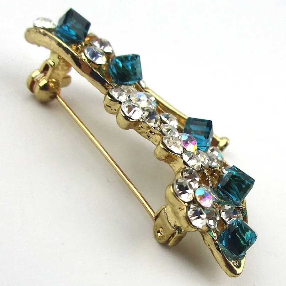 Vintage Crystal High Heel Stiletto Shoe Pin Brooch - image 2