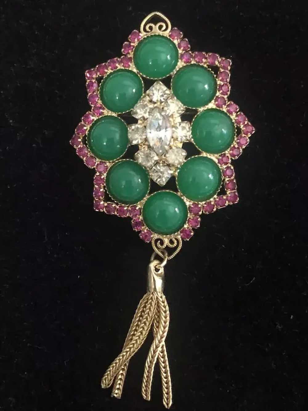 HOBE? for JULIANA Chrysoprase Cabochon Fuchsia & … - image 6