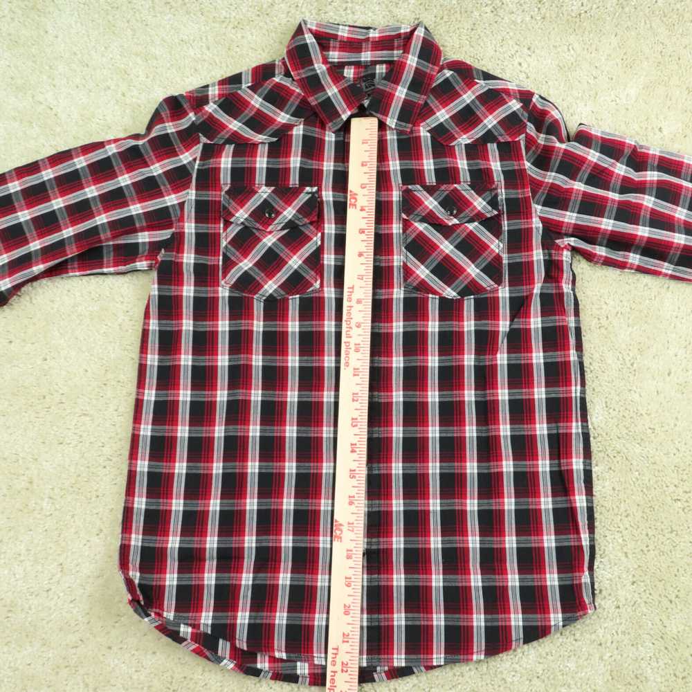 Vintage Helix Shirt Adult Large Red & Black Plaid… - image 2