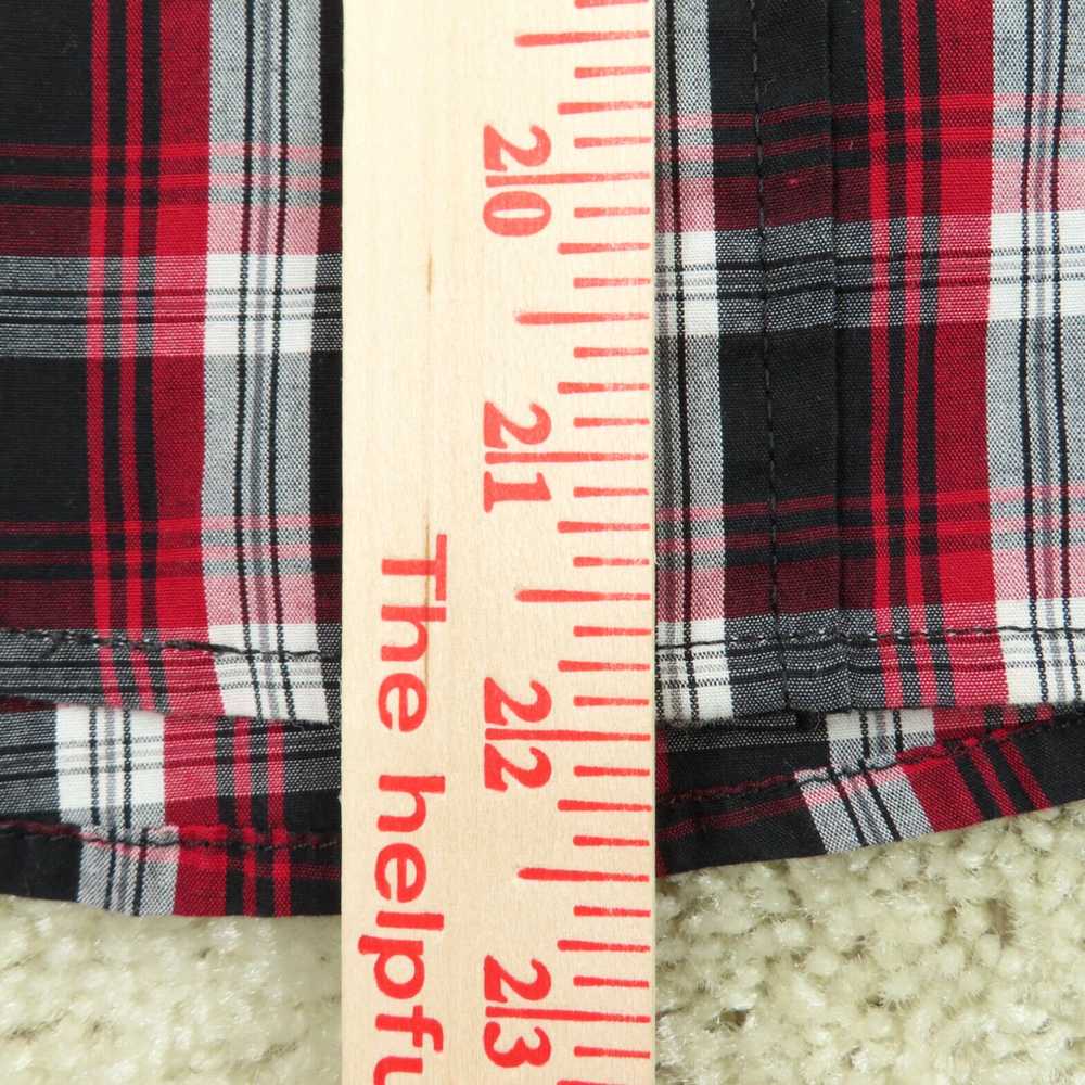 Vintage Helix Shirt Adult Large Red & Black Plaid… - image 3