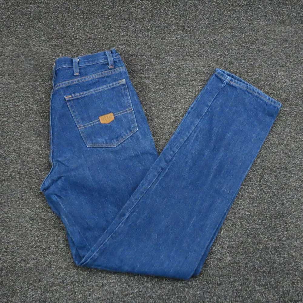 Vintage Red Kap Jeans Adult 34x36 Blue Denim Stra… - image 1