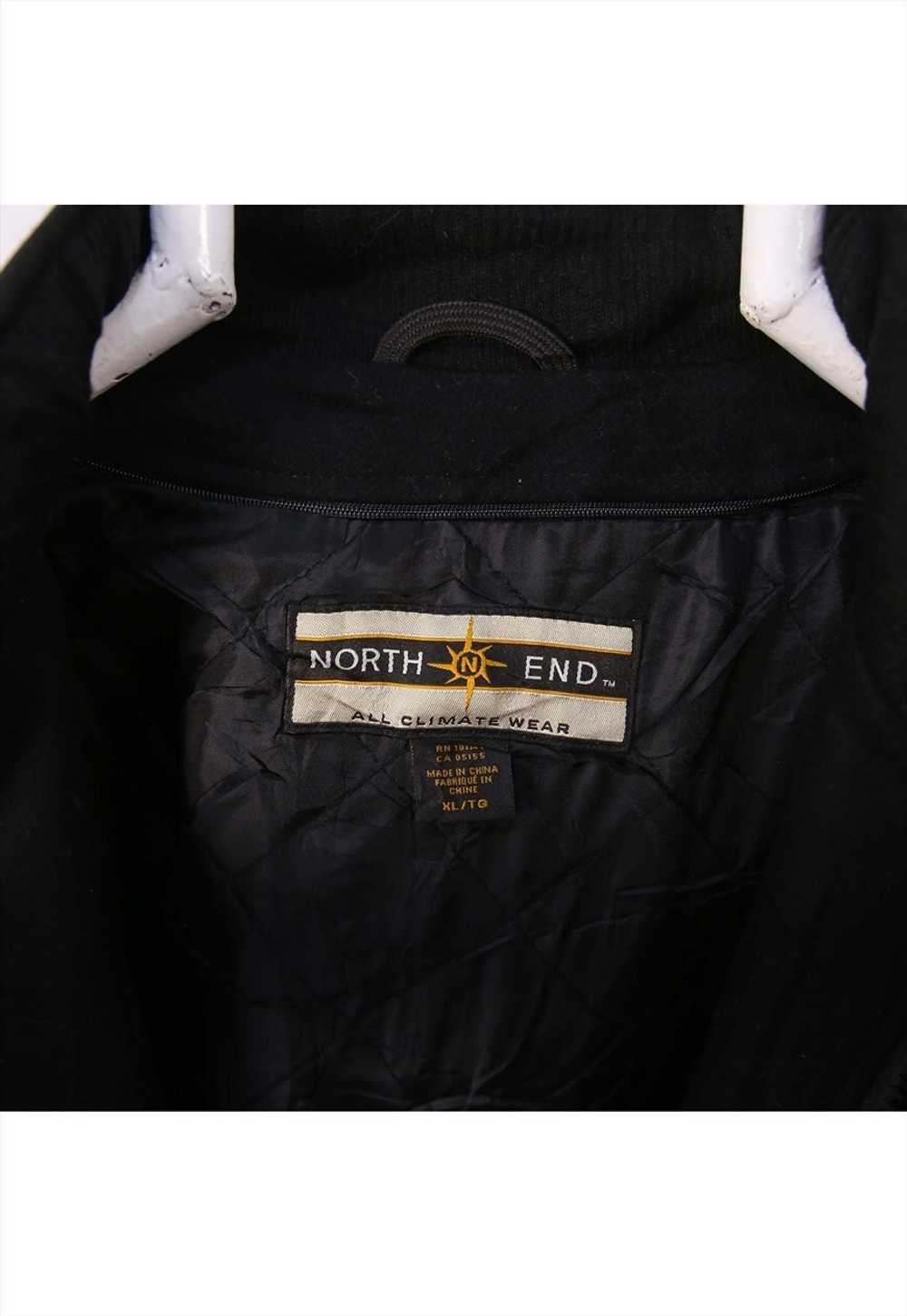 Vintage 90's NORTH END Bomber Jacket Leather Arm … - image 3