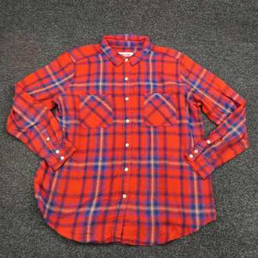 Mossimo Mossimo Shirt Womens XL Red & Blue Plaid … - image 1