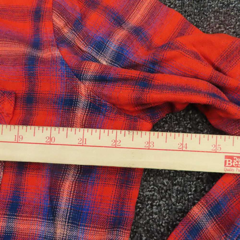 Mossimo Mossimo Shirt Womens XL Red & Blue Plaid … - image 3