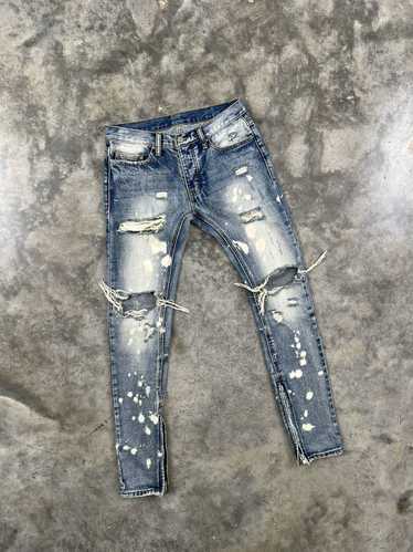 MNML MNML Distressed Paint Splatter Denim Jeans Sz