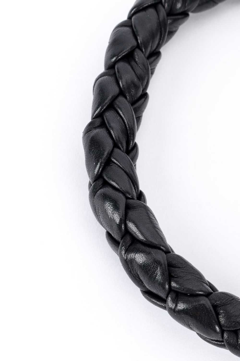 Silver Snakebite Leather Collar - image 6