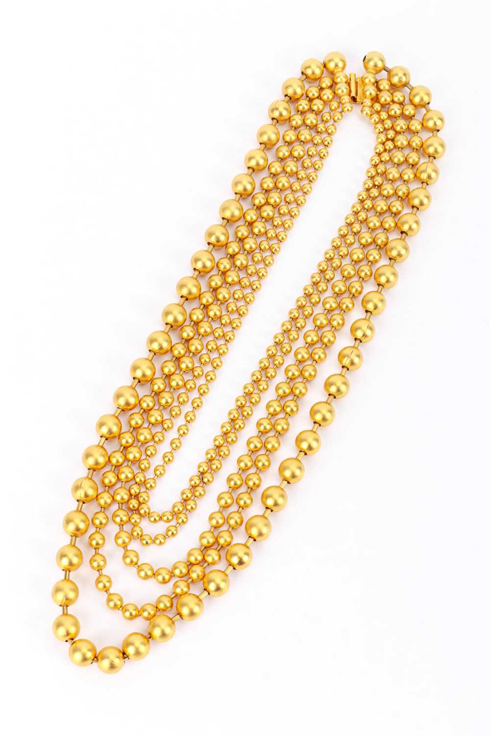 MARCY FELD 5 Strand Ball Bead Collar Necklace - image 3