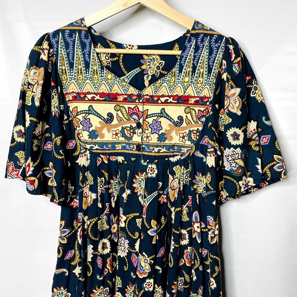 Other Womens Midi Floral Prairie Dress Vintage Ha… - image 2