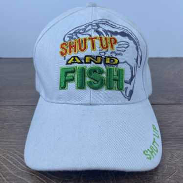 Other Shut Up and Fish Hat Shut Up Fish White Hat… - image 1