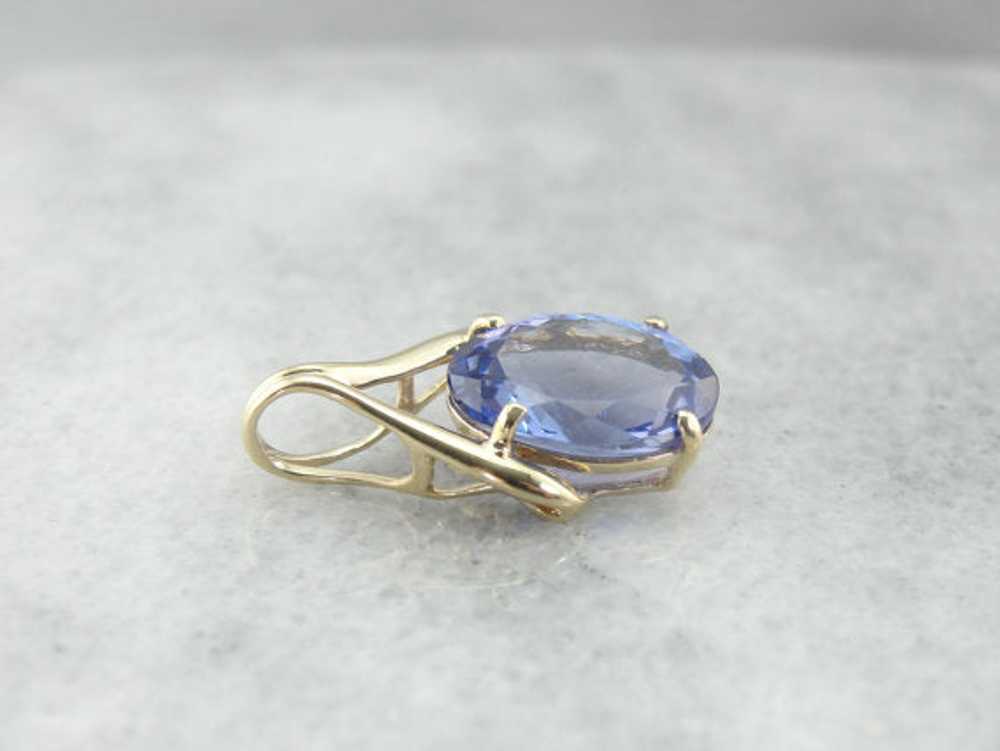 Our Finest Tanzanite Pendant with Clean Lines - image 3