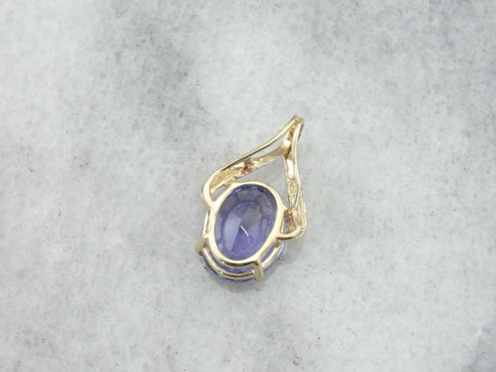 Our Finest Tanzanite Pendant with Clean Lines - image 4