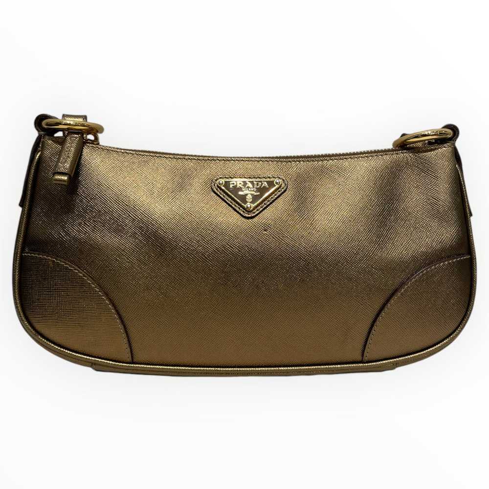 PRADA/Hand Bag/Leather/GLD/SAFFIANO LUX SHOULDER … - image 1