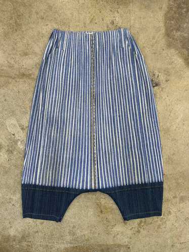 Pleats Please Denim Print Harem Pants