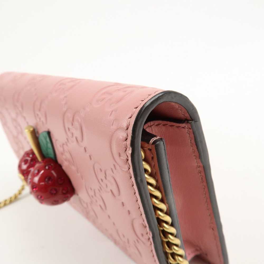 GUCCI Guccisima Leather Cherry Chain Mini Shoulde… - image 12