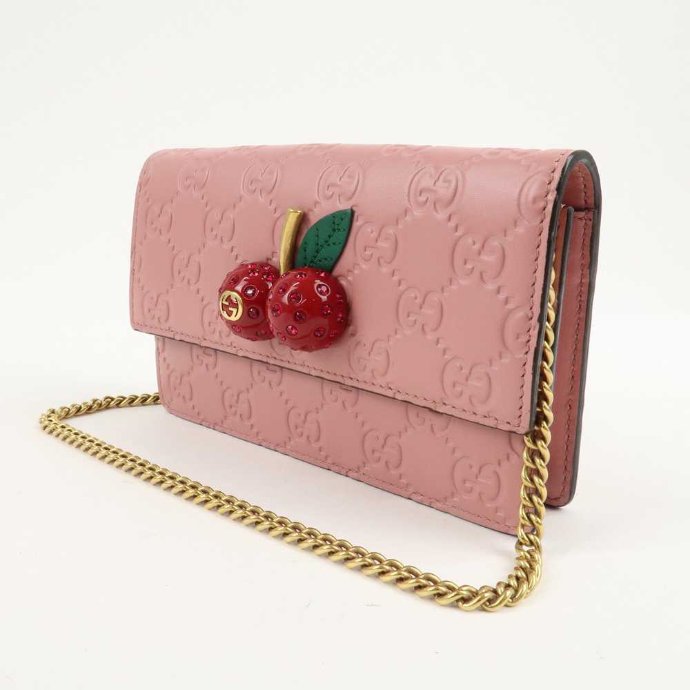 GUCCI Guccisima Leather Cherry Chain Mini Shoulde… - image 3