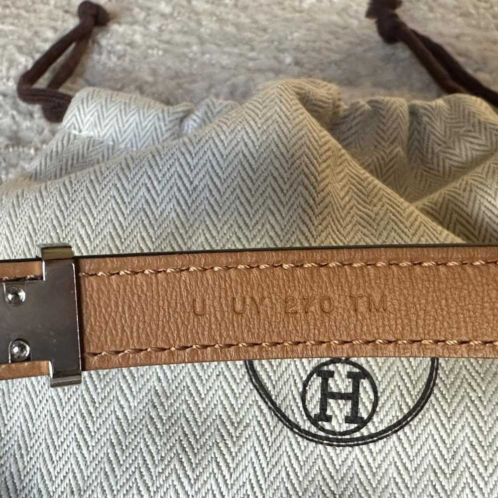 Hermès H leather belt - image 3